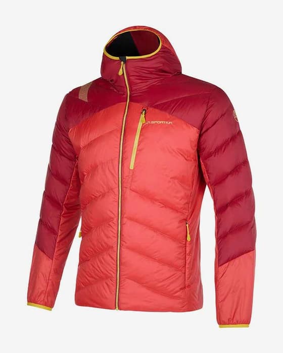 Chaqueta con capucha La Sportiva Deimos Down PrimaLoft rojo brillante