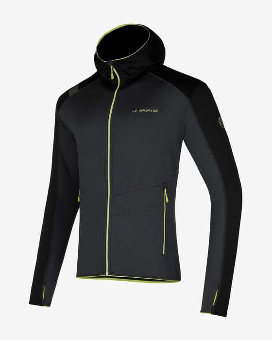 Sudadera con capucha La Sportiva Upendo gris oscuro amarillo