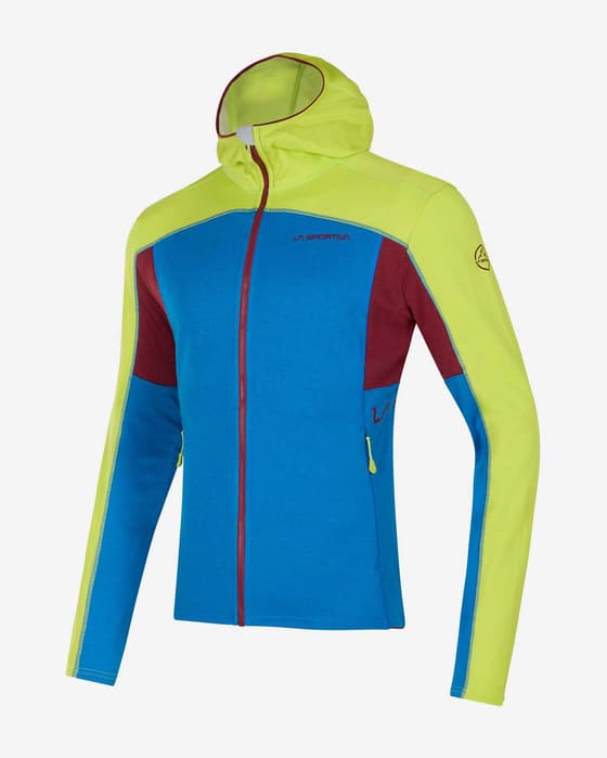Sudadera con capucha La Sportiva Cosmic azul amarillo rojo