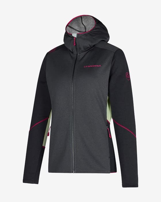 La Sportiva Cosmic Damen Hoodie grau/schwarz/rosa