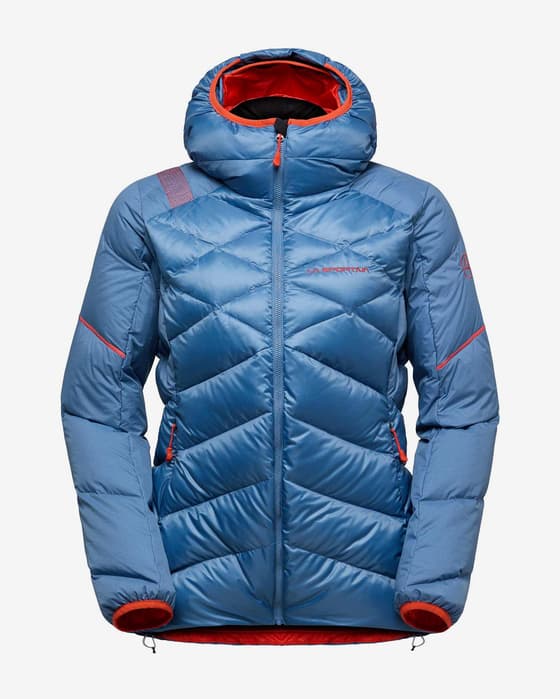 La Sportiva Bivouac Down Damen Kapuzenjacke dunkelblau/orange
