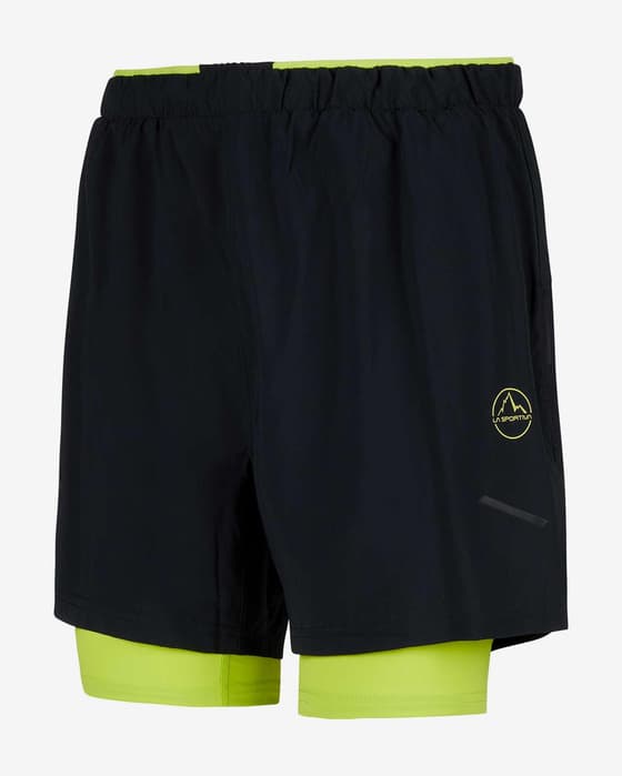 Pantalón corto La Sportiva Trail Bite negro amarillo