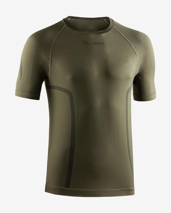 Camiseta Lurbel Halo manga corta verde oscuro