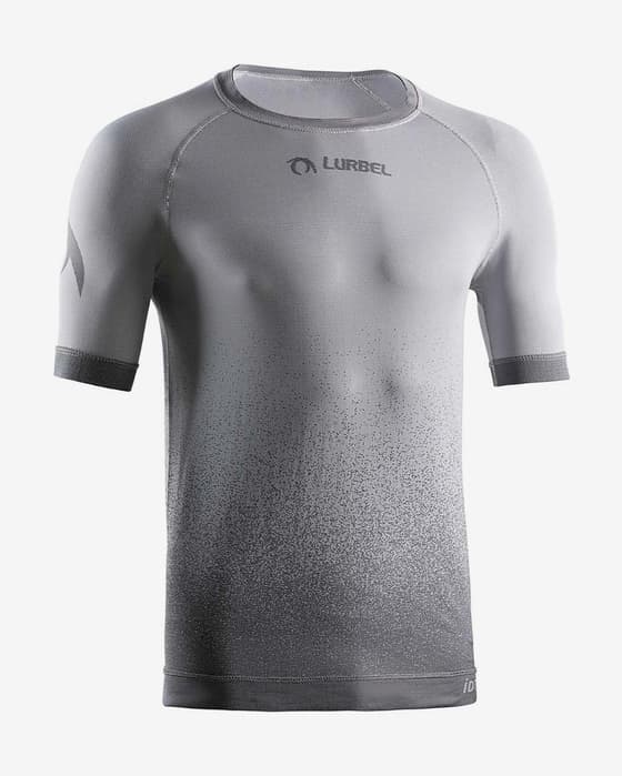 Camiseta Lurbel Samba manga corta gris hielo