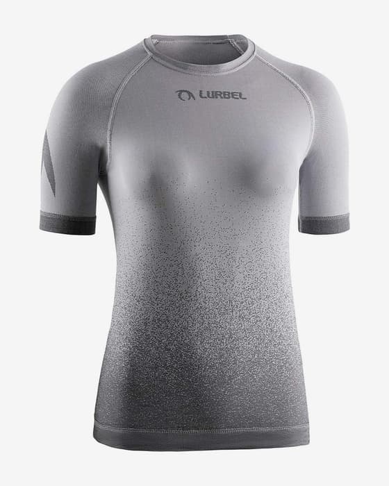 Camiseta Lurbel Samba manga corta gris hielo mujer