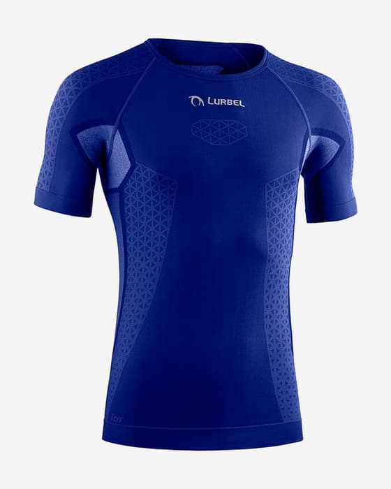 Camiseta Lurbel Cristallo manga corta azul eléctrico