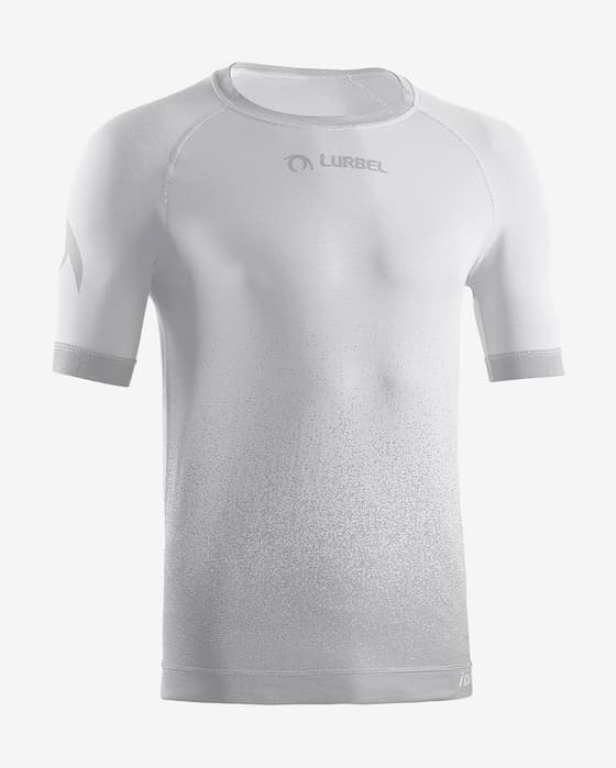Camiseta Lurbel Samba manga corta gris hielo