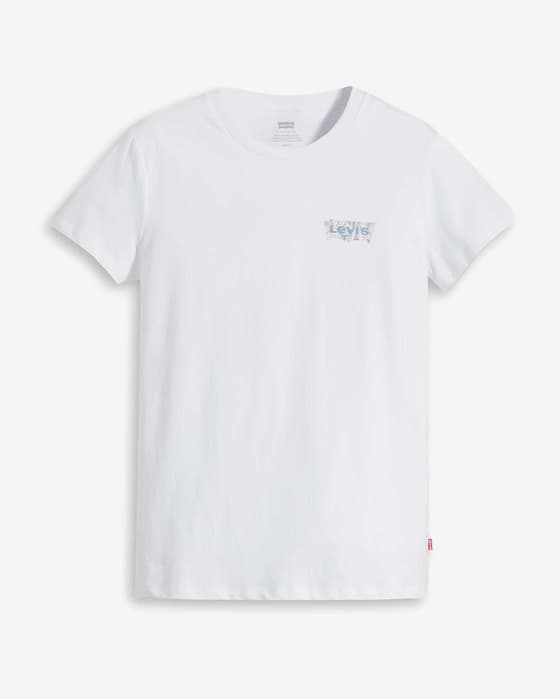 Camiseta Levi's Perfect manga corta blanco azul mujer