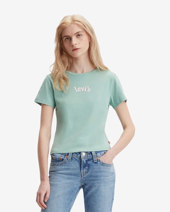 Camiseta Levi's Graphic Rickie manga corta azul claro mujer
