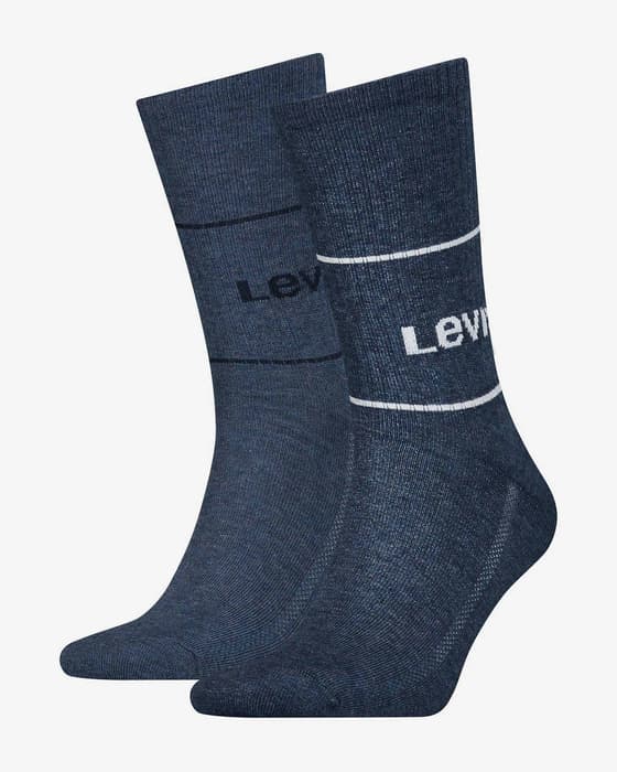 Calcetines Levi's Short Cut Logo gris oscuro (2 pares)