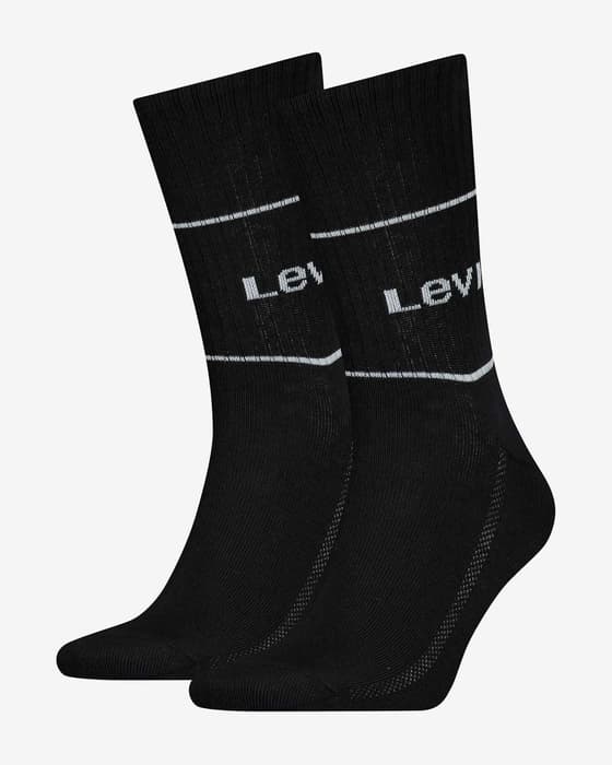 Calcetines Levi's Short Cut Logo negro (2 pares)