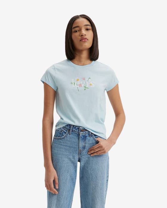 Camiseta Levi's Graphic Authentic manga corta azul mujer