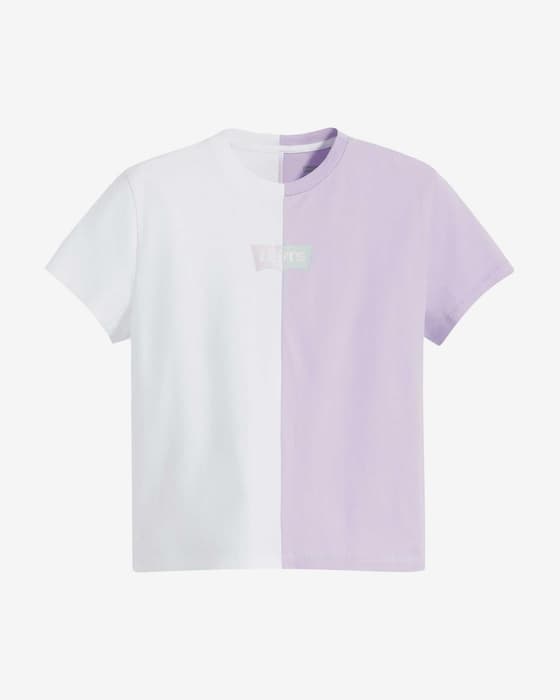 Camiseta Levi's Pieced Classic manga corta blanco lila mujer
