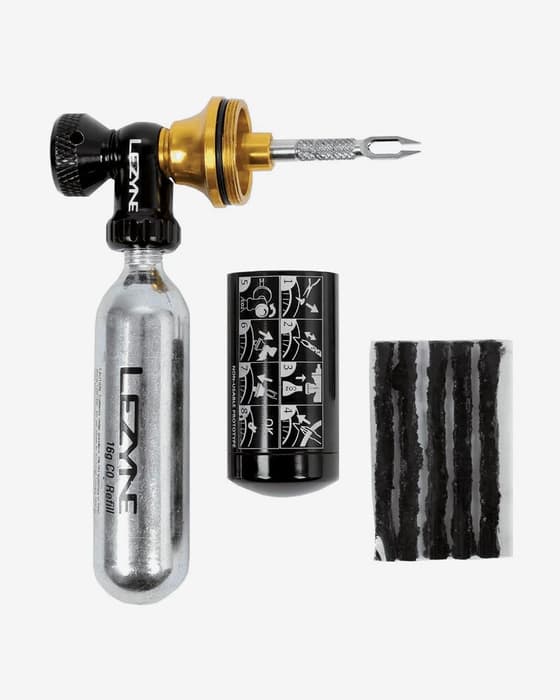 Inflador CO2 Lezyne + Kit Reparación Tubeless Blaster negro