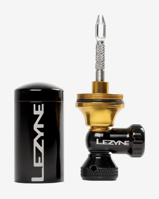 Insuflador CO2 Lezyne + Kit de reparação Tubeless preto