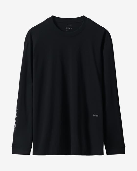 Camiseta MAAP Essentials manga larga negro