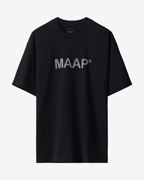 Camiseta MAAP Essentials Text manga corta negro