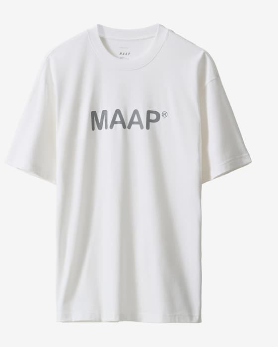 Camiseta MAAP Essentials Text manga corta blanco
