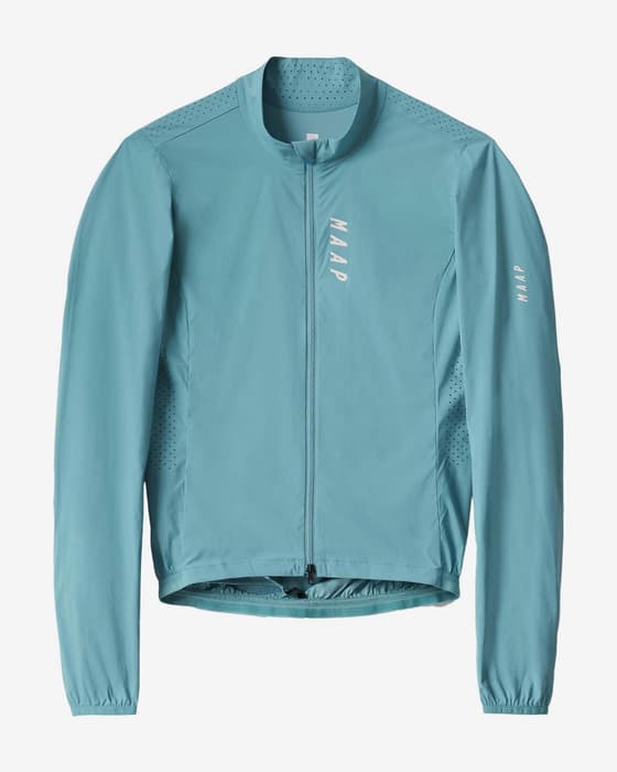Chaqueta fina cortavientos MAAP Draft Team azul celeste mujer