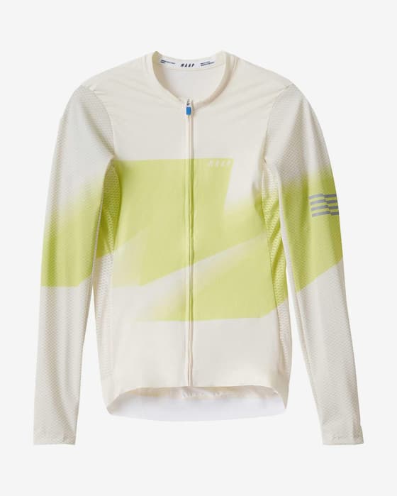 Maillot MAAP Evolve Pro Air 2.0 manche longue blanc craie jaune femme