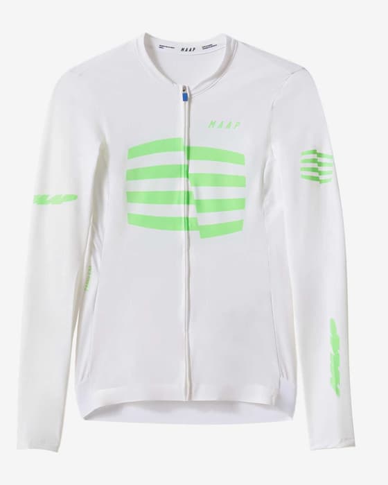 Maillot MAAP Sphere Pro Hex 2.0 manche longue blanc vert clair femme