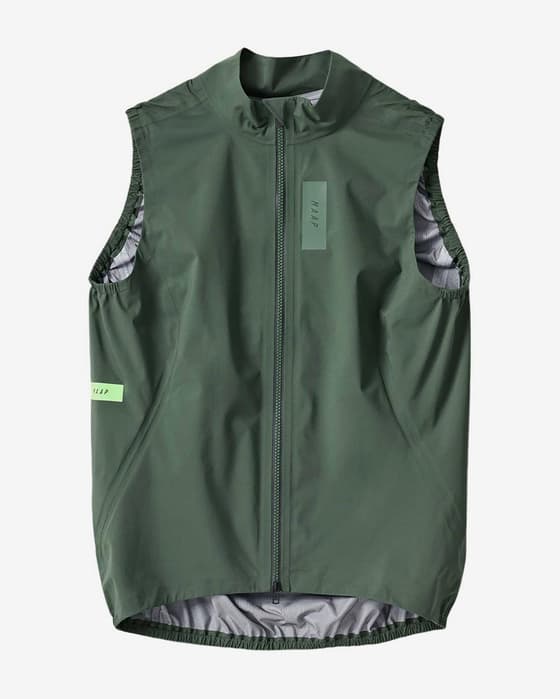 Chaleco impermeable MAAP Atmos verde bronce mujer