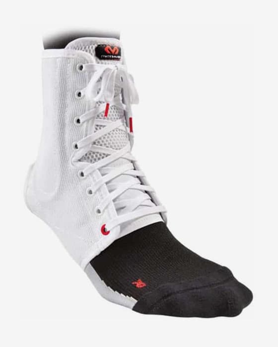 Tobillera con cordones y soportes McDavid blanco