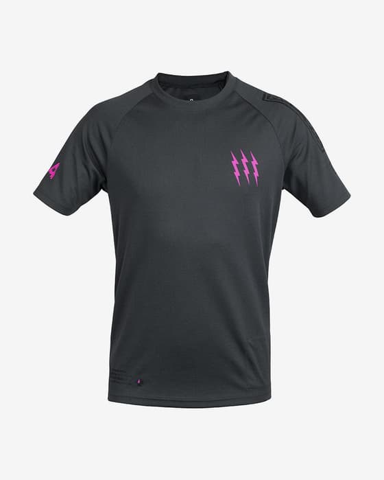 Maillot Muc-Off Riders manche courte gris foncé rose