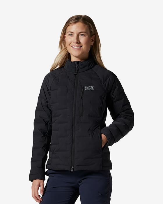 Chaqueta Mountain Hardwear Stretchdown negro gris mujer