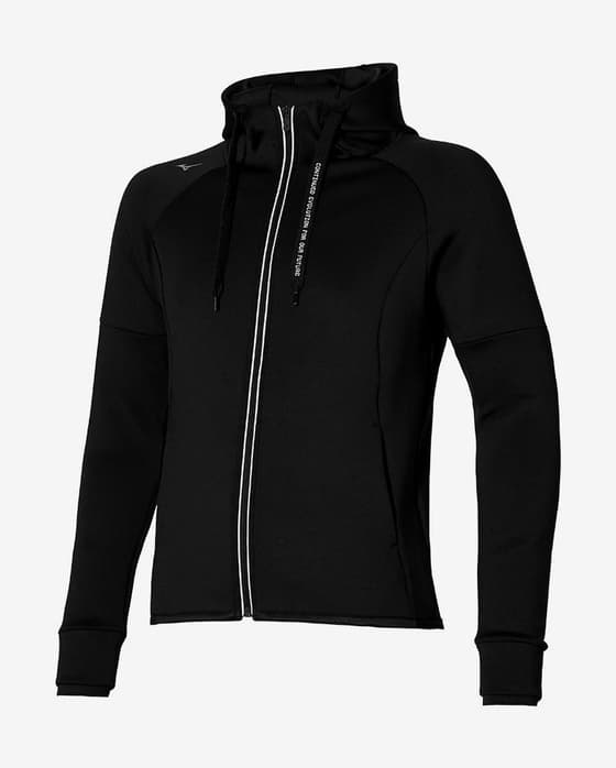 Sudadera con capucha Mizuno RB negro mujer