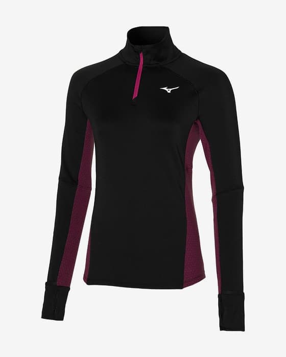 Sudadera Mizuno Warmalite Half Zip negro mujer   