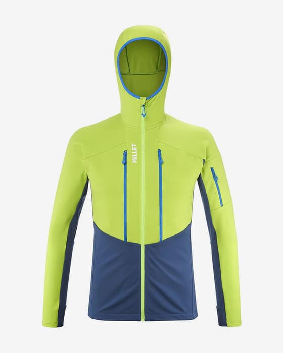 Millet Pierra Ment Jacket fluorescent green blue