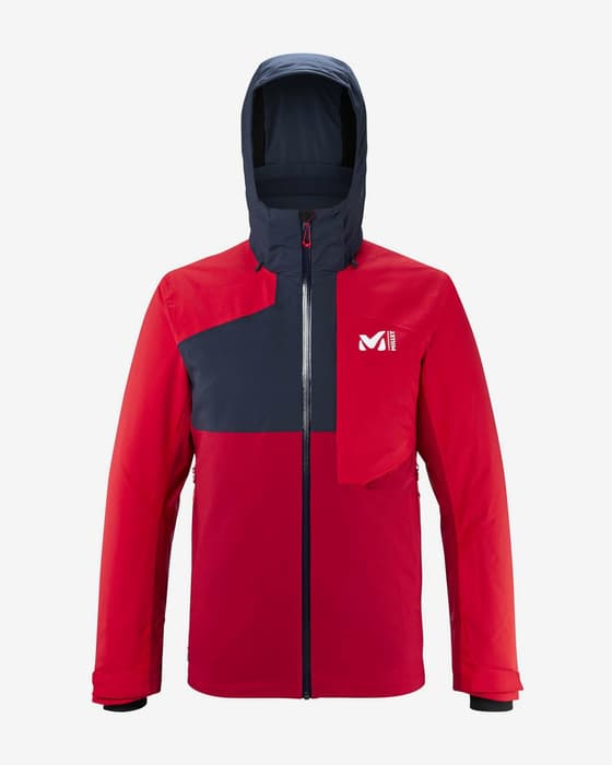 Chaqueta con capucha Millet Atna Peak rojo negro