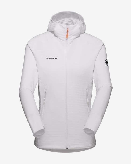 Chaqueta con capucha Mammut Taiss Light blanco mujer