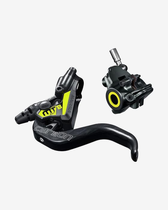 Freno de disco Magura MT8 SL Carbon Hidráulico FlatMount maneta 1 dedo negro amarillo