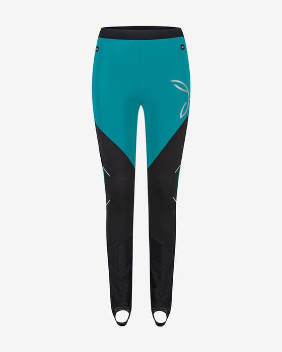 Pantalón largo Montura Slick 2 azul turquesa negro mujer
