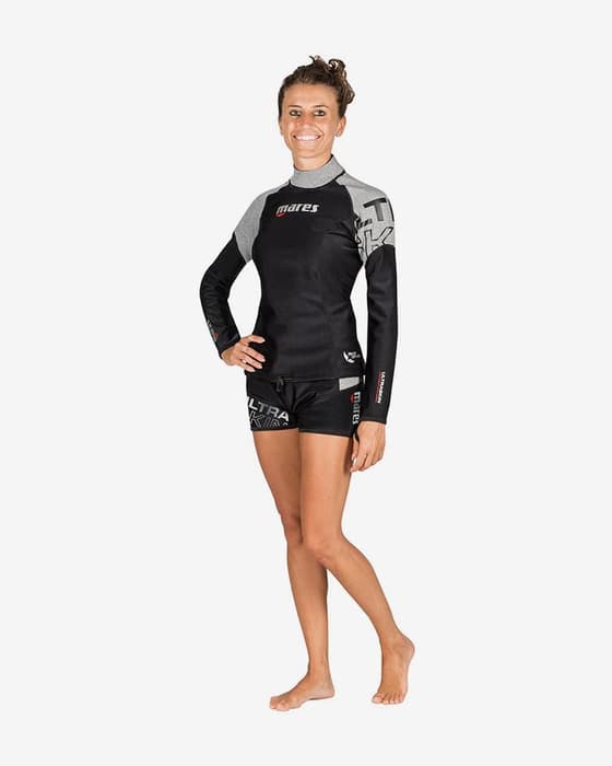 Mares Ultraskin langarmiges Damen Unterhemd Schwarz