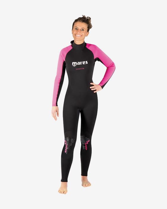 Traje neopreno Mares Manta manga larga negro rosa mujer