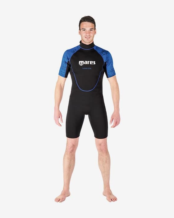 Traje neopreno Mares Manta Shorty manga corta negro azul