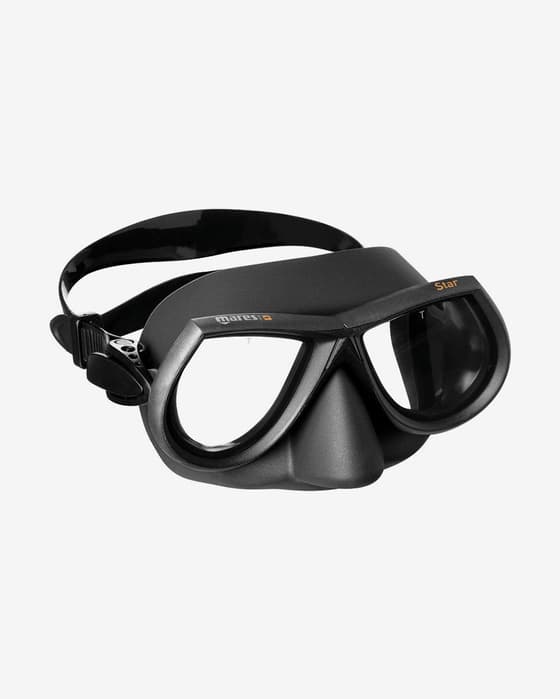 Máscara buceo Mares Star negro con lentes transparentes