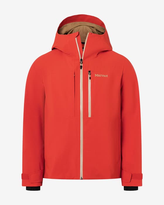 Chaqueta con capucha Marmot Refuge rojo