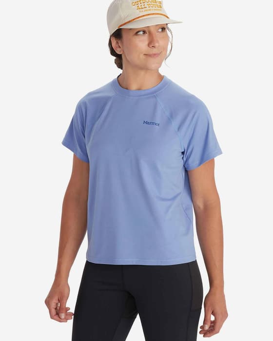 Camiseta Marmot Windridge manga corta azul mujer