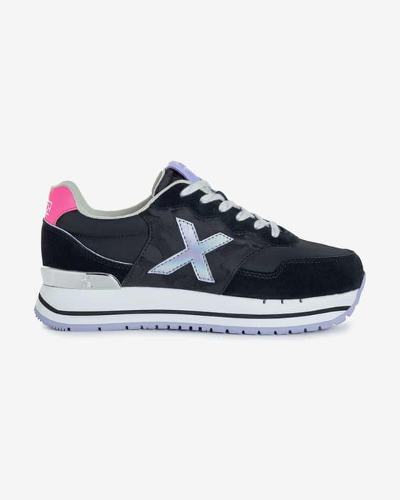 Zapatillas Munich Dash Sky negro fucsia mujer