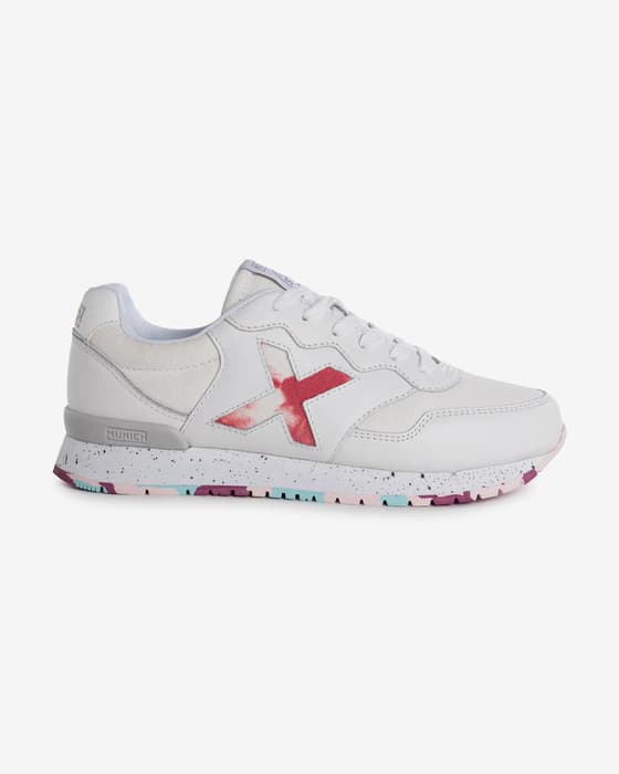Zapatillas Munich Dash blanco rosa claro mujer