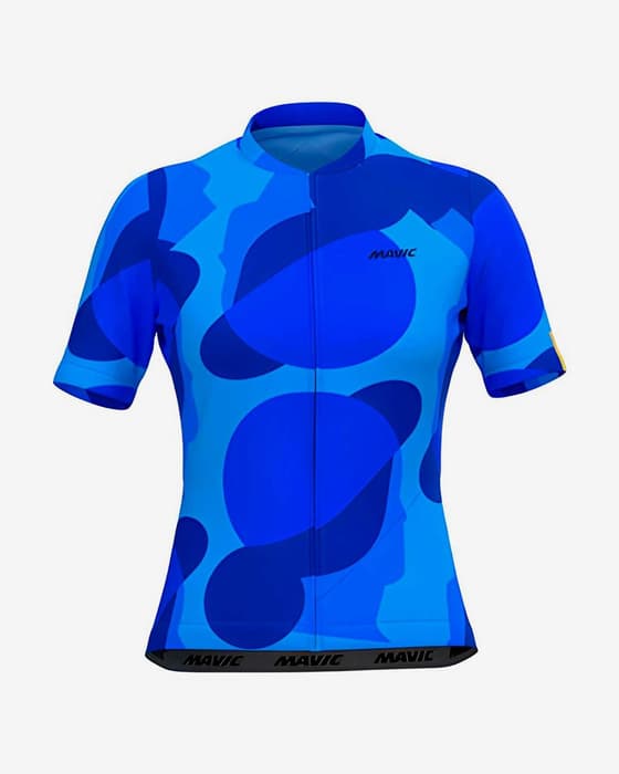 Maillot Mavic Sequence Masi manche courte bleu femme