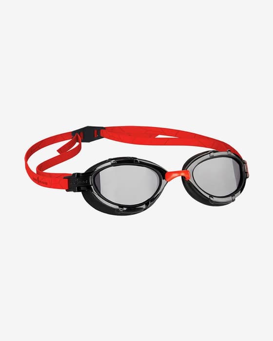 Gafas de natación Mad Wave Triathlon rojo negro con lentes polarizadas