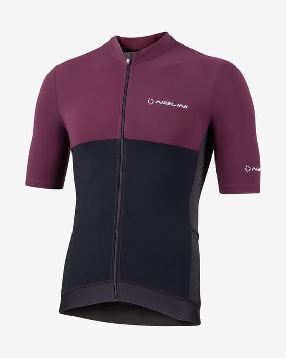 Maillot Nalini Sun Shield manche courte rouge noir