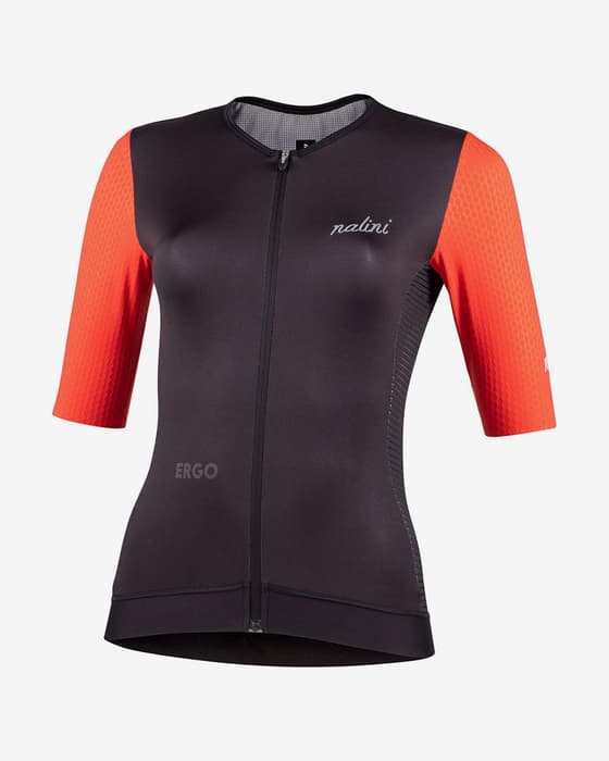Maillot Nalini Laser Lady manga corta negro rojo mujer