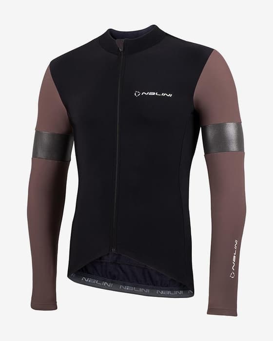 Maillot Nalini Warm Reflex manga larga negro lila claro