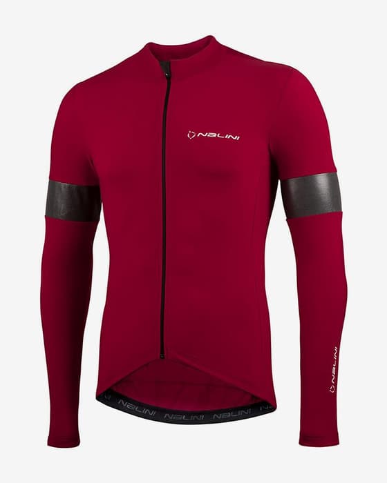 Maillot Nalini Warm Reflex manche longue rouge cerise